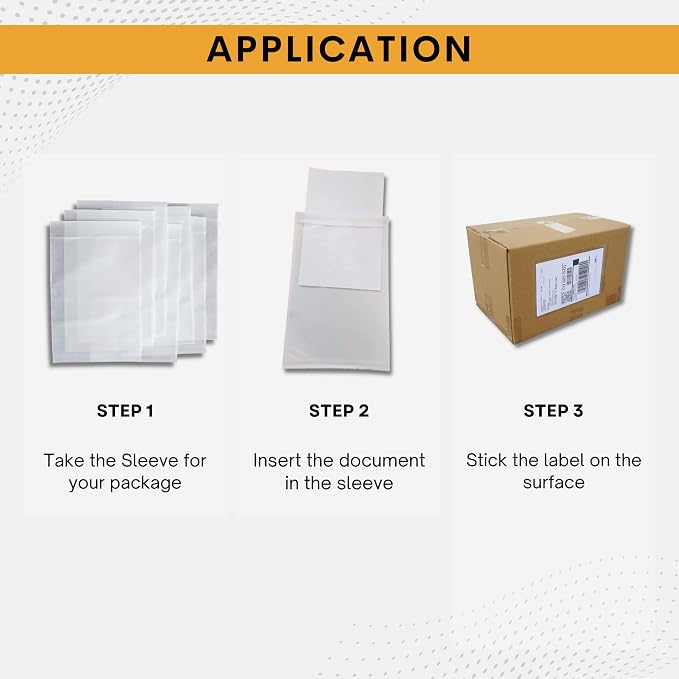 2000 Pack 6"x9" Shipping Label Sleeves – Clear Self-Adhesive Packing Slip - Image 2
