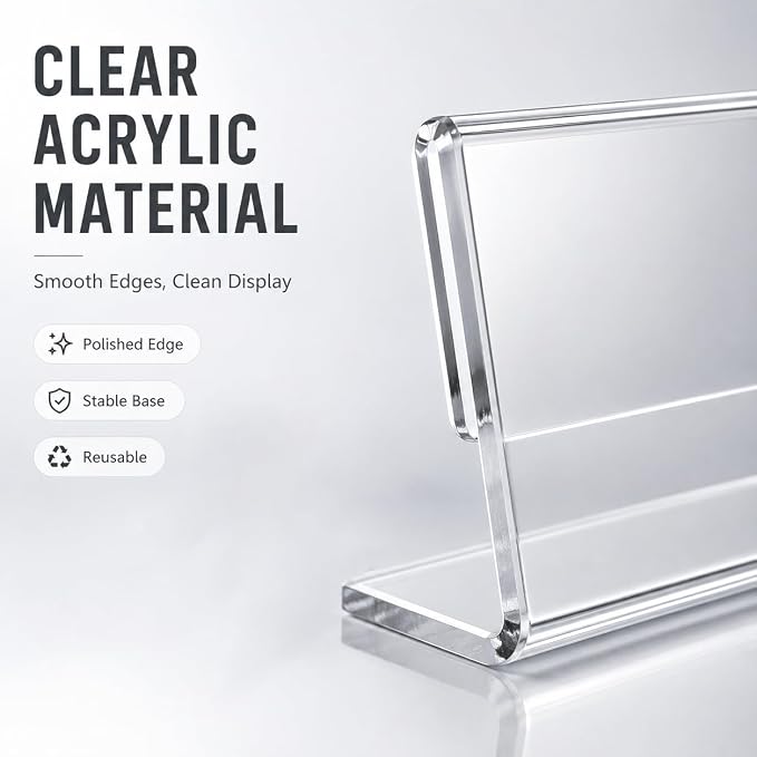 NIUBEE 12 Pack Acrylic 2x8 Name Plates - Image 4