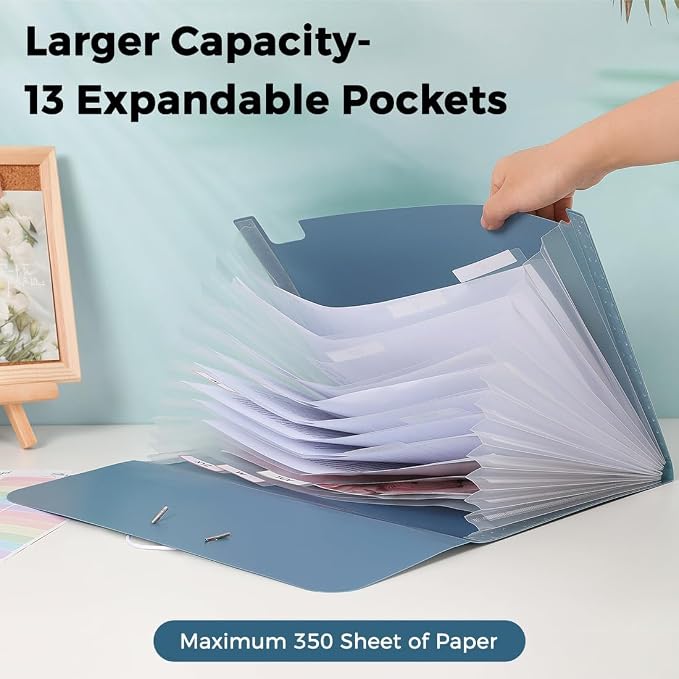 SKYDUE Expanding File Folder, Accordion File Organizer - Image 4