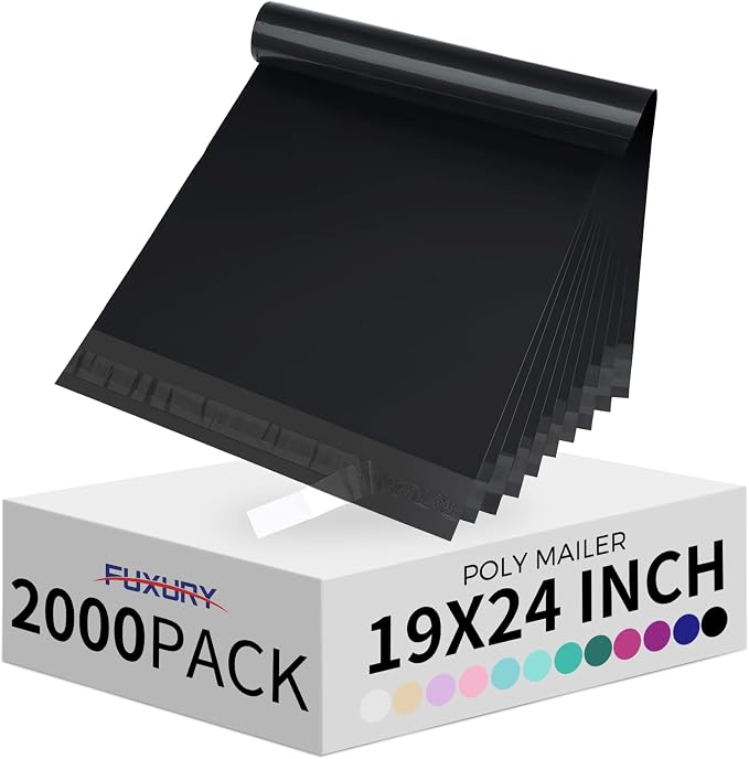 Fuxury 2000 Pcs 19x24" Poly Mailers, Waterproof Mailing Envelopes by Fuxury