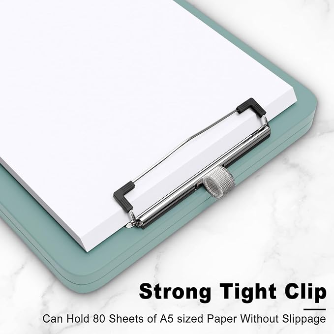 Hongri A5 Clipboard with Storage, Metal Retractable Pen Holder, 6 x 9'' Nursing - Image 4