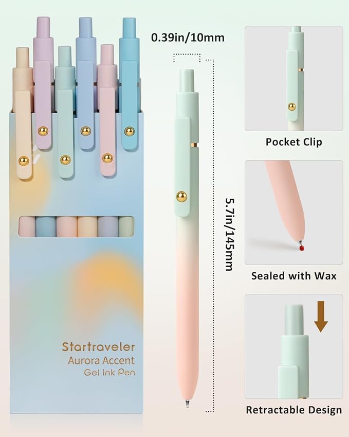 FIOVER Gel Pens, Cute Office Supplies Gifts - Image 5