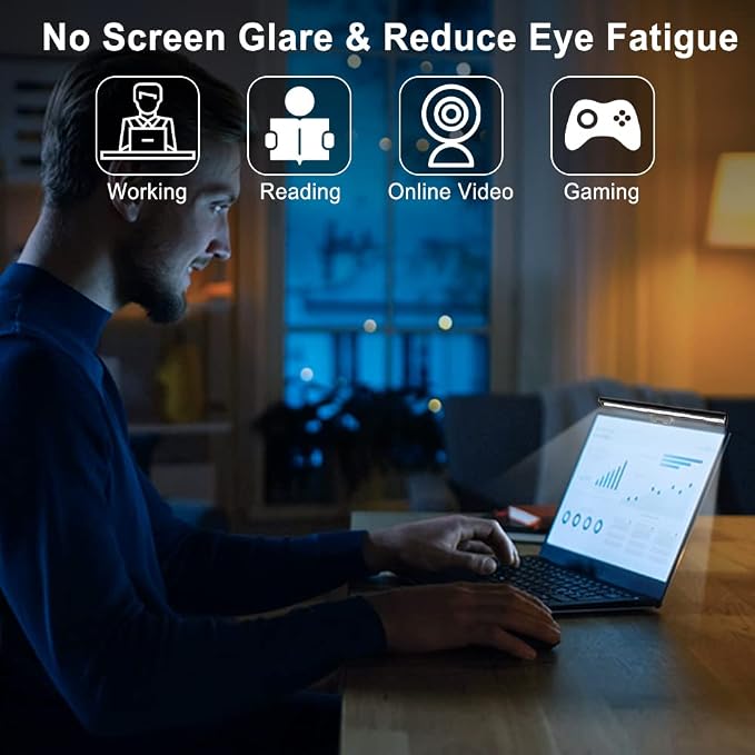 skybess Monitor Lamp Bar for Laptop, USB e-Reading LED Monitor Light Screenbar - Image 2