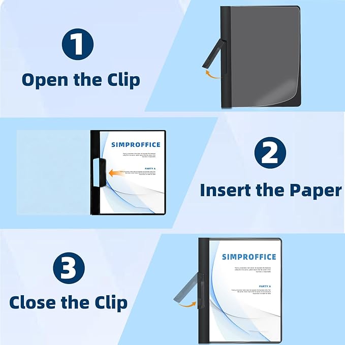 Swing Clip Report Covers, Professional Presentation Folders, 9 x 11.4 Inches - Image 6