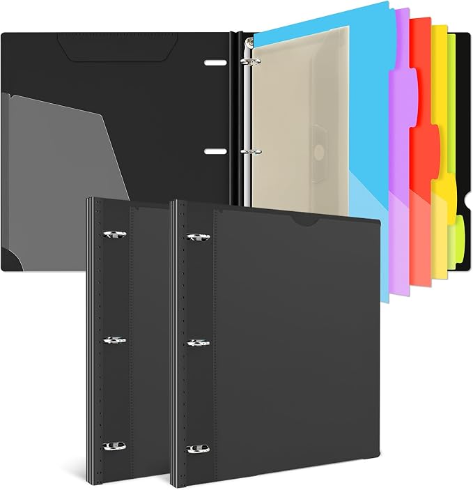 INFUN 1 Inch Telescoping Project Organizer Binder-2PCS, 13 Pocket, Customizable by INFUN