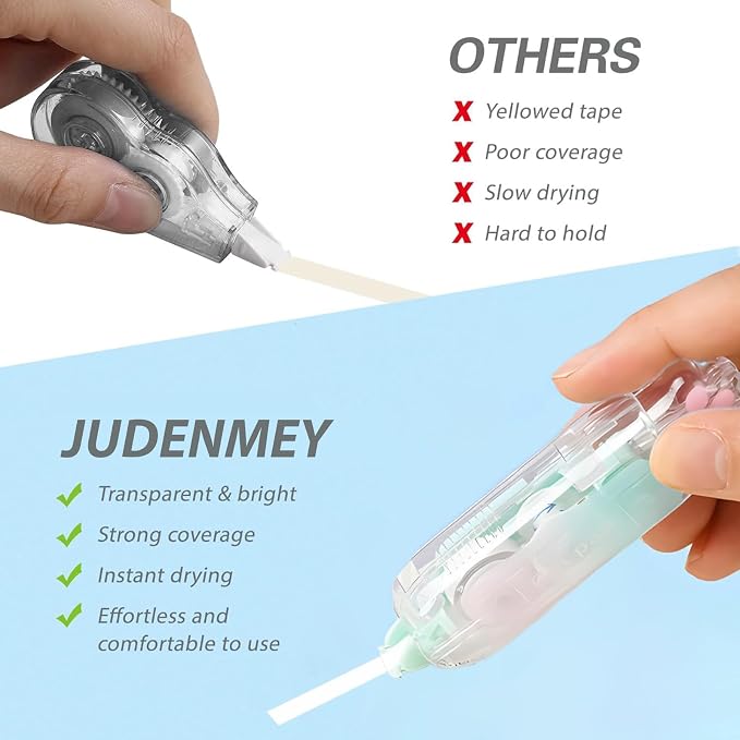 6Pcs Retractable White Correction Tape, Cute Cat Paw Correction Tape Pens - Image 6