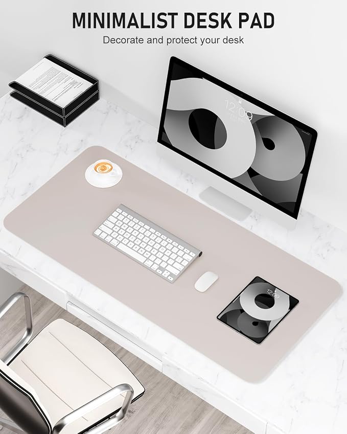 Desk Pad, 35.5" x 17" PU Leather Non-Slip Desk Mat Large Mouse Pad - Image 2
