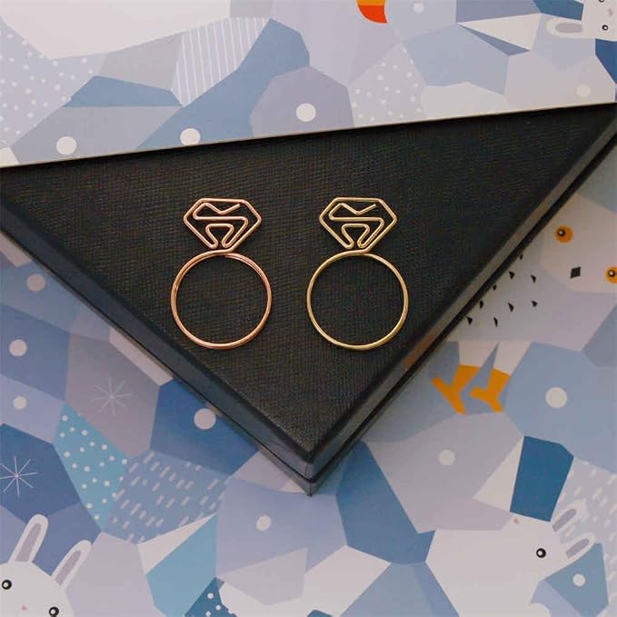 OWLFAVO 36pcs Diamond Ring Shape Paper Clips - Image 4