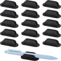 ZUFECY 15-Pack Rubber Pen Holder, Adhesive Silicone Pencil Holder by ZUFECY