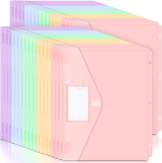 Forvencer Binder Pocket, 36 Pack Super Heavyweight Plastic Folders by Forvencer