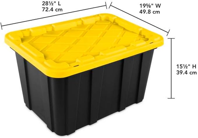 Sterilite 8-Pack 27 Gallon Industrial Storage Tote, Heavy-Duty Plastic Bins - Image 2