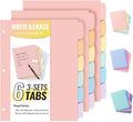 Sooez 6-Tab Durable Plastic Write & Erase Big Tab Dividers by Sooez