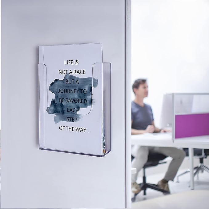 zavekia Acrylic Brochure Holder, 4 Packs 8 x 11.5 Inches Brochure Holder Wall - Image 5