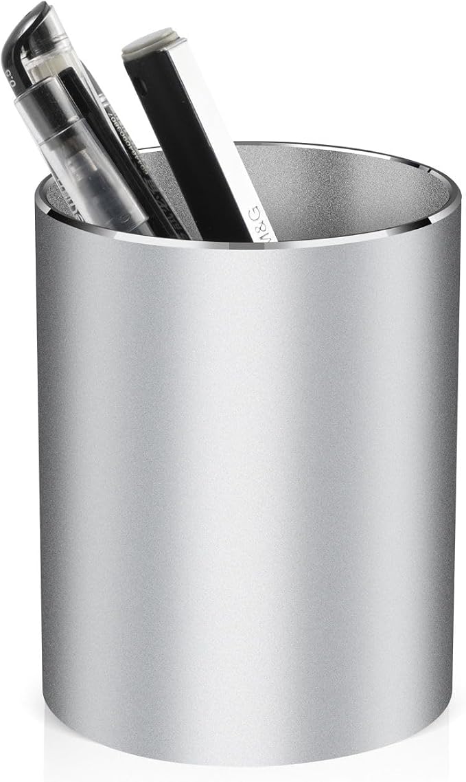 Pen holder, aluminum alloy waterproof pen holder, desktop simple and modern by hongQue