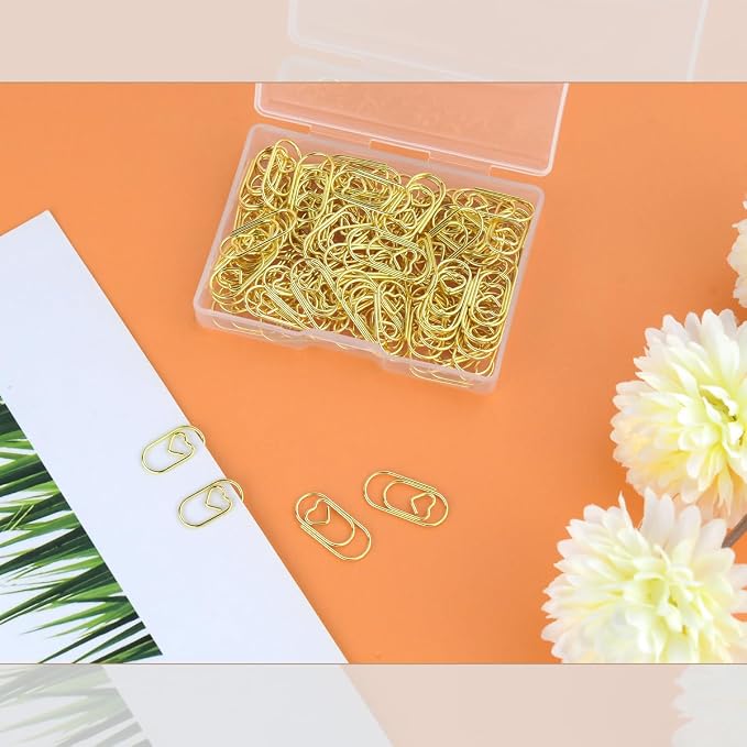 100 Pcs Love Heart Shaped Paper Clips, 0.78inch Cute Mini Paperclips - Image 6