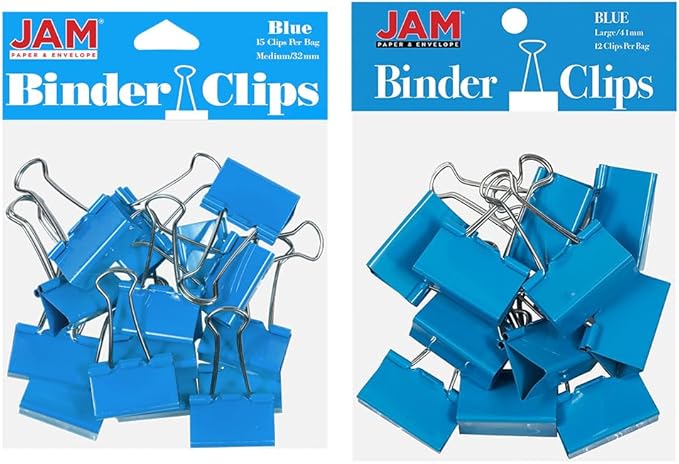 JAM PAPER Colorful Binder Clips Assortment by JAMPaper