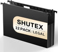 SHUTEX Extra Capacity Legal Size Hanging File Folders, 12 Pack Reinforced by Shutex