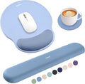 Sushret Mouse Pad and Keyboard Wrist Rest, 3-in-1 Gel Memory Foam Ergonomic by Sushret