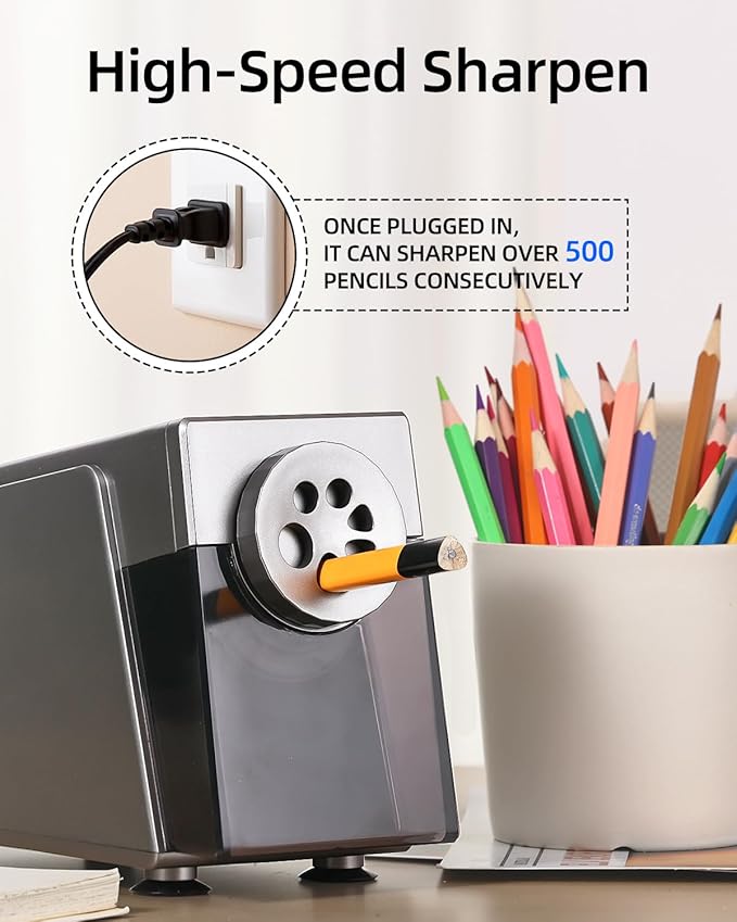 ZMOL Electric Pencil Sharpener for Classroom, Heavy Duty Automatic Sharpener - Image 5