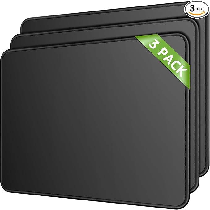 MROCO 3-Pack Mouse Pads, 30% Larger Surface, 8.5 x 11 in, Premium Waterproof by MROCO