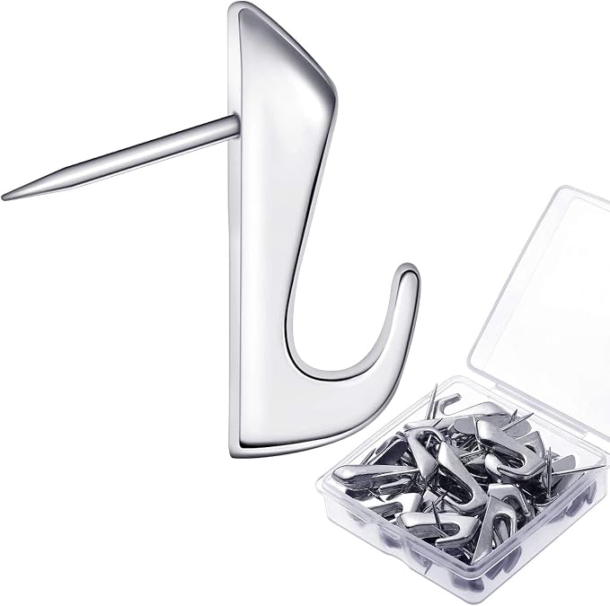 Hotop 30 Pcs Push Pins Picture Hooks 20 Lbs Thumbtacks by HOTOP