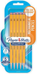 Papermate Sharpwriter Mechanical Pencil, 5 Pencils per Pack by Unknown