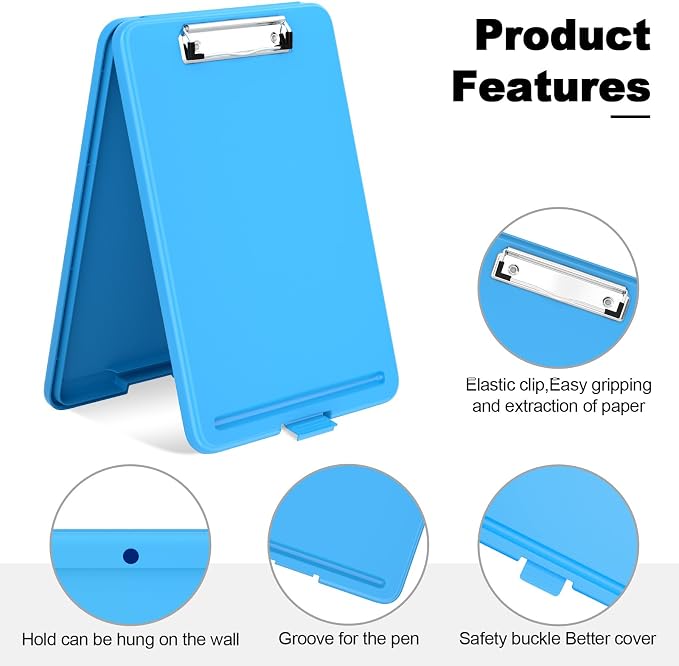 Hongri Clipboard with Storage, 8.5 x 11 Clip Board Foldable, Size 13.4 x 9.4 X - Image 3