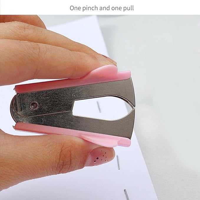 Pink Staple Remover, Staple Puller Tool, Modern Plastic Office School Supplies - Image 5