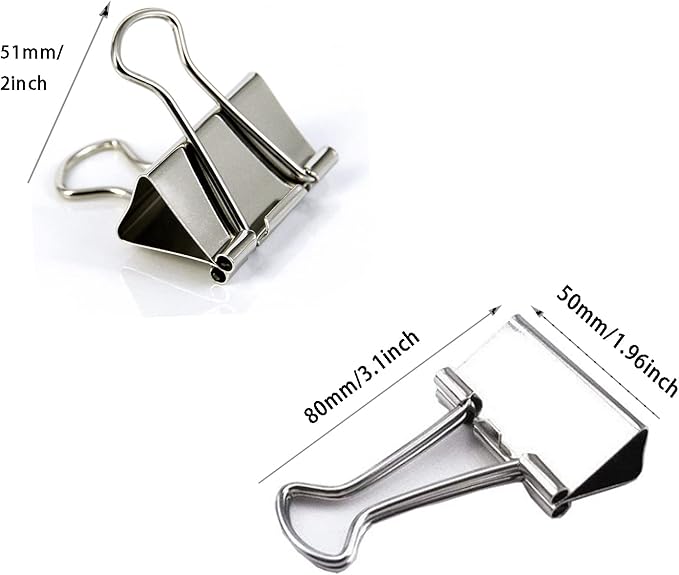 Extra Large Binder Clips 2 Inch, Big Paper Clamps - Image 3