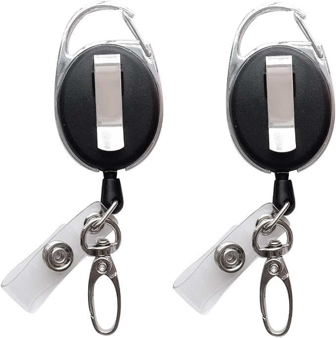 Retractable Badge Reel with Claw Clasp and Clip by HoAoOo