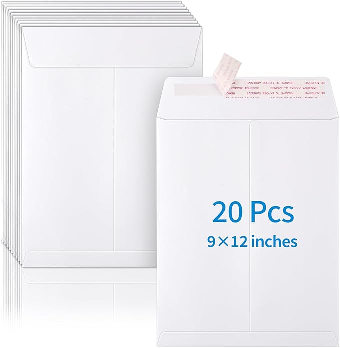 20 Pack Catalog Envelopes Self Seal, 9 x 12 Inches Catalog Mailing Envelopes by Svalor