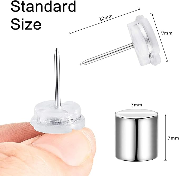 Outus 100 Sets Magnetic Push Pin Magnet Thumb Tack Poster Hanger Thumb Tacks - Image 2