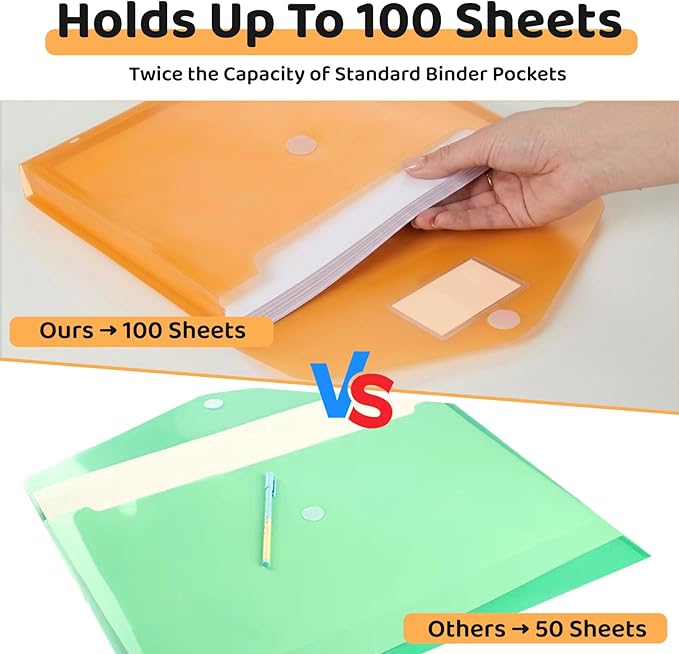 Binditek 36 Pack Binder Pocket Folders - Image 3