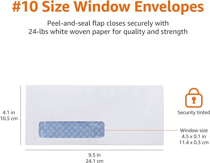 Amazon Basics #10 Security-Tinted Self-Seal Business Envelopes - Image 7