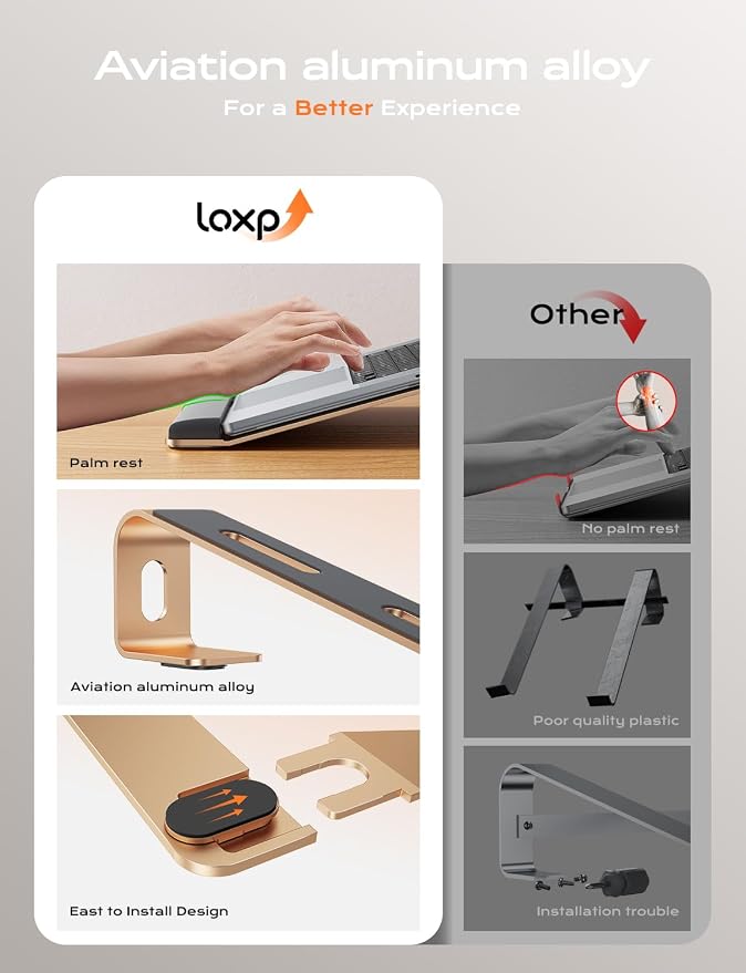 LOXP Laptop Stand for Desk, Laptop Stand - Image 2