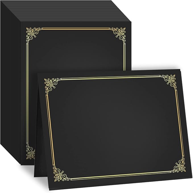 GNL 50 Packs Black Certificate Holders by GNL