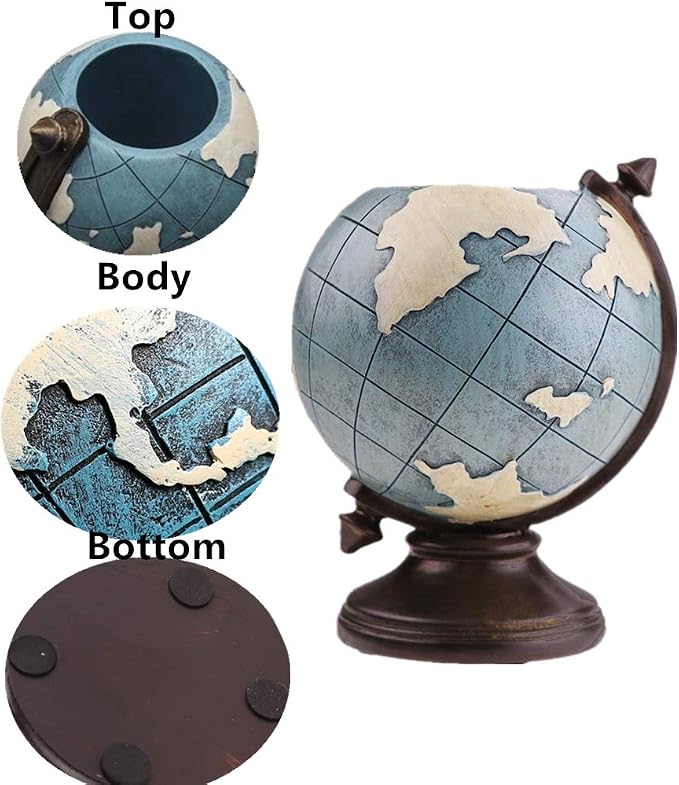 MUAMAX Globe Pen Pencil Holder for Desk Pen Organizer for Desk Desktop - Image 3