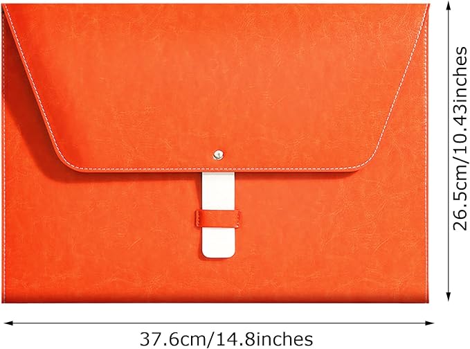 PU Leather A4 File Folder Large Document Holder Waterproof Envelope Folder Case - Image 2