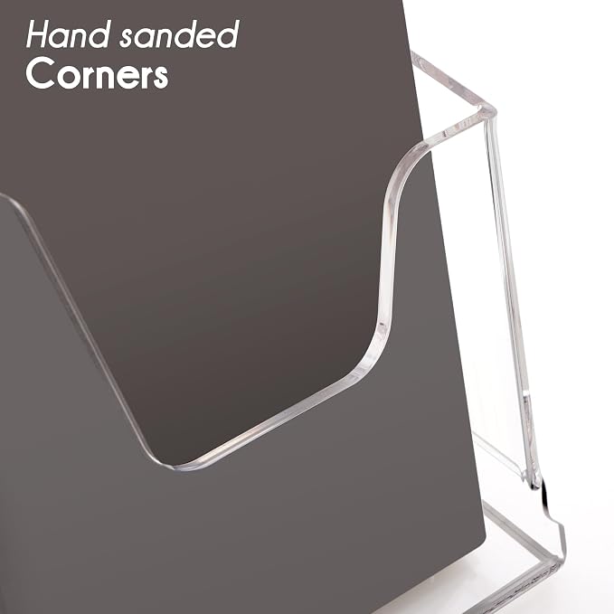 HeZone Acrylic Brochure Holder 6X8 Inches Clear Acrylic Flyer Holder Brochure - Image 7