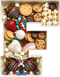 Plastic Fillable Letter Charcuterie Box, 10in Reusable Alphabet Shaped Tray by ANNJINT