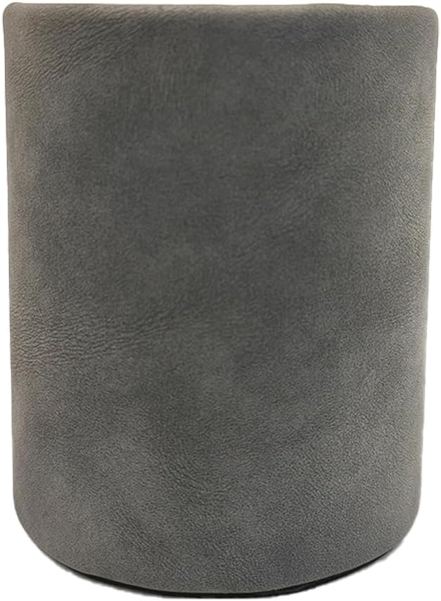 Leather Pen Holder, Dark Gray Pencil Holder, Desktop Elegant Pen Holder - Image 6