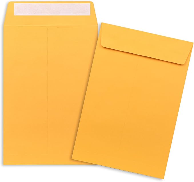6x9 Self-Seal Envelopes 50 Pack by AZAZA
