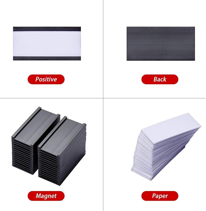 Magnetic Label Holders with Magnets, Data Card Holders with Clear Plastic - Image 5