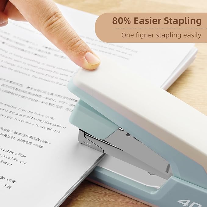 Deli Effortless Desktop Stapler, Heavy Duty Stapler, 40-50 Sheet Capacity - Image 2