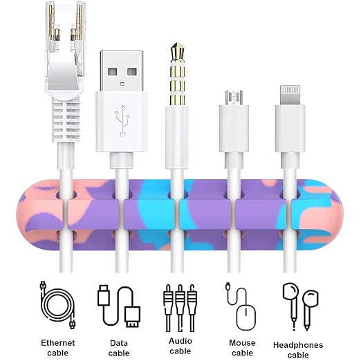 INCHOR Cable Organizer, Cord Organizer Cable Management, Cable Clips USB Cable - Image 3