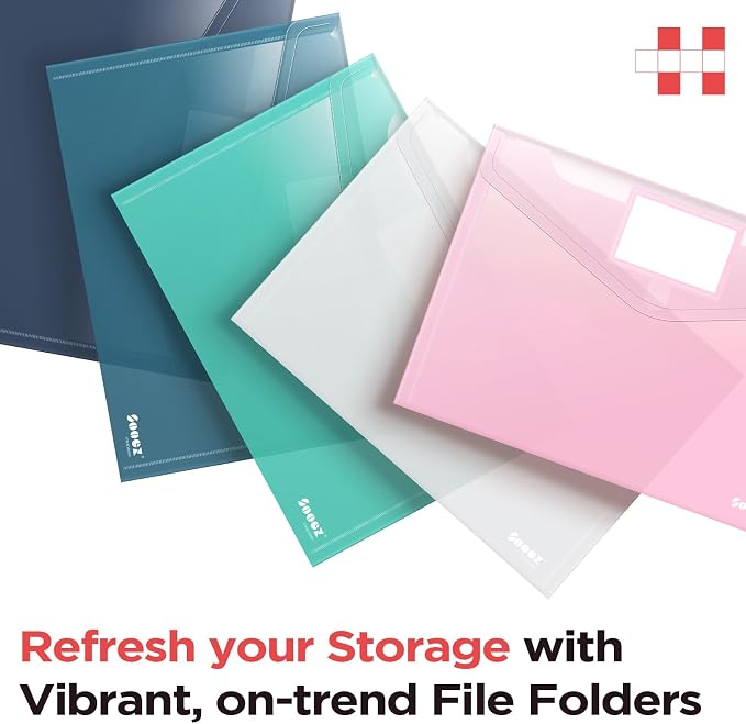 Sooez 10Pack Plastic Envelopes, Plastic File Folders, Super Heavyweight - Image 3