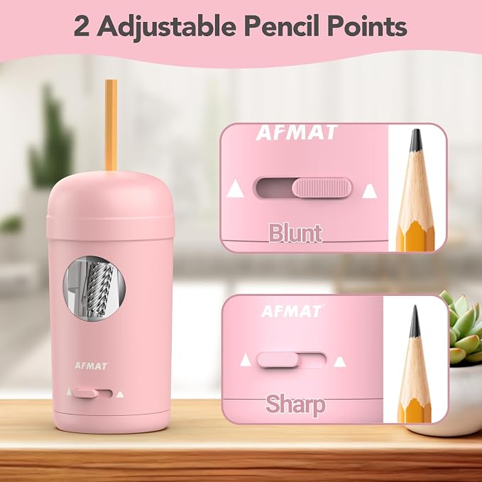 AFMAT Electric Pencil Sharpener, Fully Automatic Pencil Sharpener - Image 4