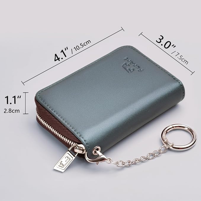 FurArt Zipper Wallet Women, RFID Blocking Credit Card Wallet, Business Card - Image 6