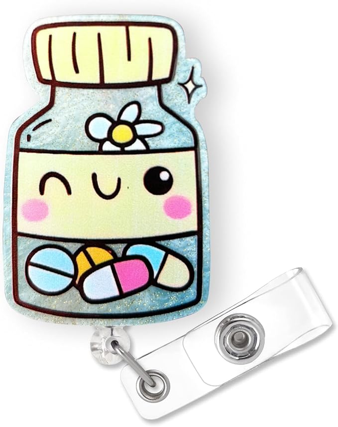 Cute Pharmacy Tech Badge Reel Holder Retractable by Bydevia