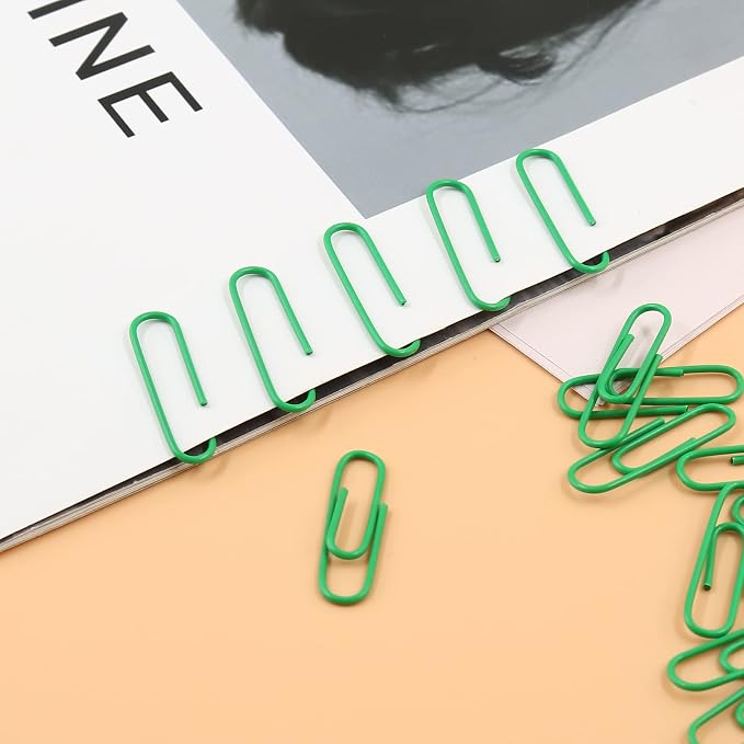 200 Pack Green Colored Office Clips - Image 6